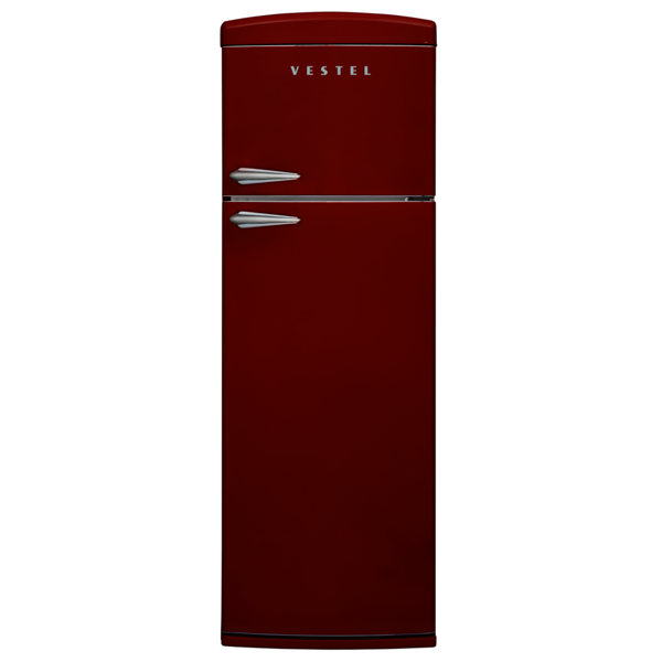 მაცივარი Vestel RS455 313L, A+, Semidry, Refrigerator, Retro Bordo