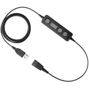 Jabra 260-19 LINK 260 MS USB to QD Link Adapter, Black