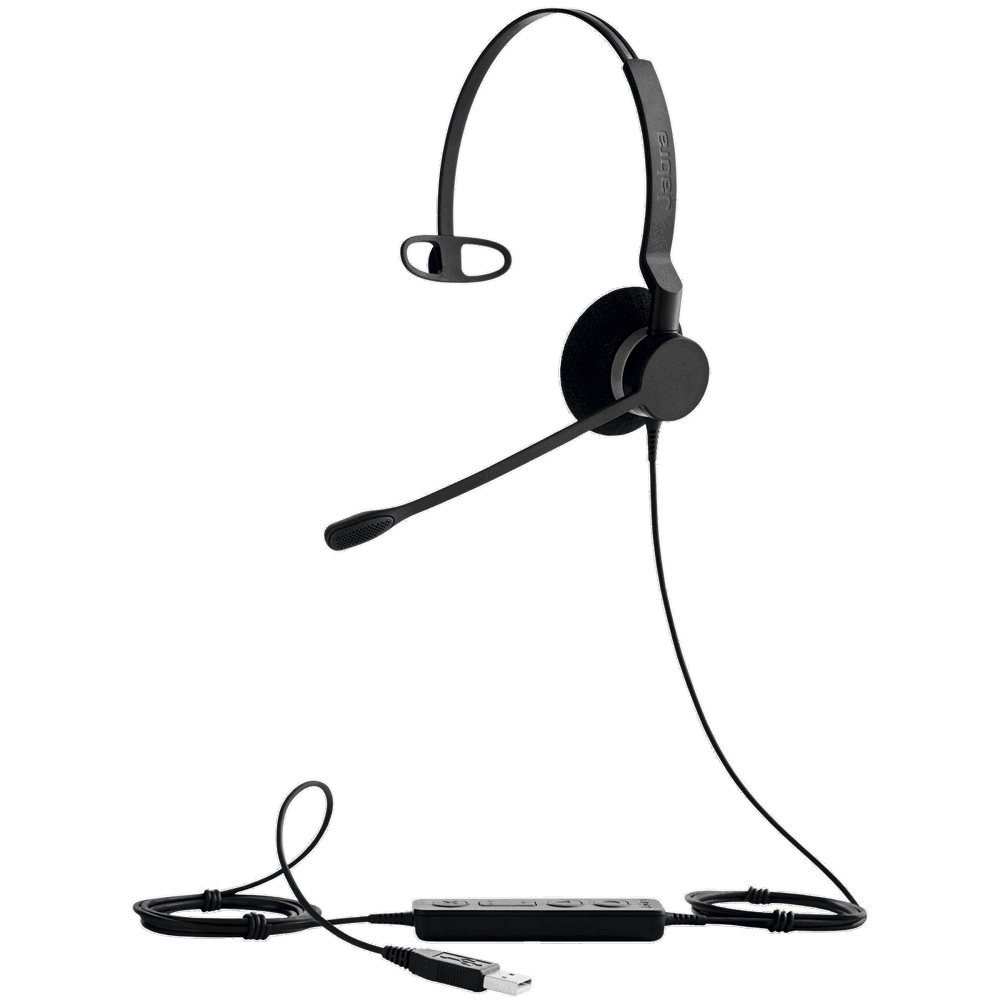 ყურსასმენი Jabra 2393-823-109 BIZ 2300 MS Mono Headset, Wired, USB, Black
