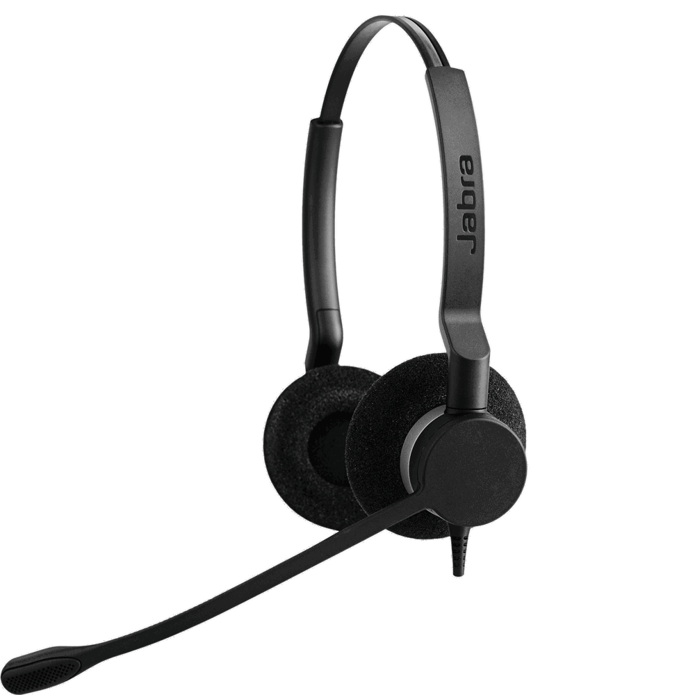 ყურსასმენი Jabra 2389-820-109 BIZ 2300 QD Wideband Duo Headset, Wired, Black