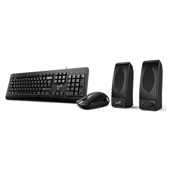 კლავიატურა+დინამიკი+მაუსი Genius KMS-U130, Wired, USB, Keyboard/Mouse/Speaker Combo, Black