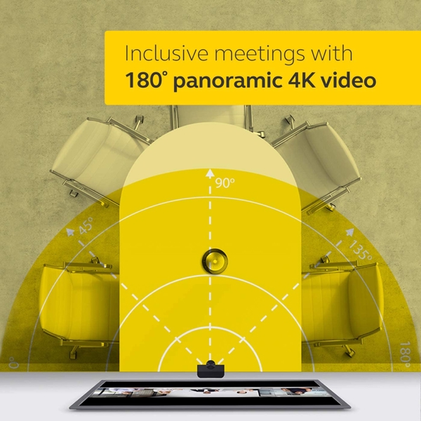 საკონფერენციო კამერა Jabra 8100-119 PanaCast, 4K Panoramic, USB, Conference Camera, Black