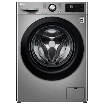 სარეცხი მანქანა LG F4WV309S6TE, 9Kg, B, 1400Rpm, 73Db, Washing Machine, Silver steel