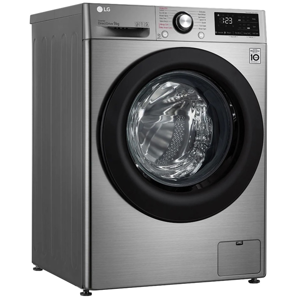 სარეცხი მანქანა LG F4WV309S6TE, 9Kg, B, 1400Rpm, 73Db, Washing Machine, Silver steel