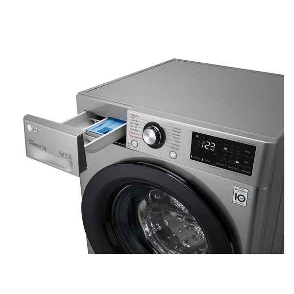 სარეცხი მანქანა LG F4WV309S6TE, 9Kg, B, 1400Rpm, 73Db, Washing Machine, Silver steel