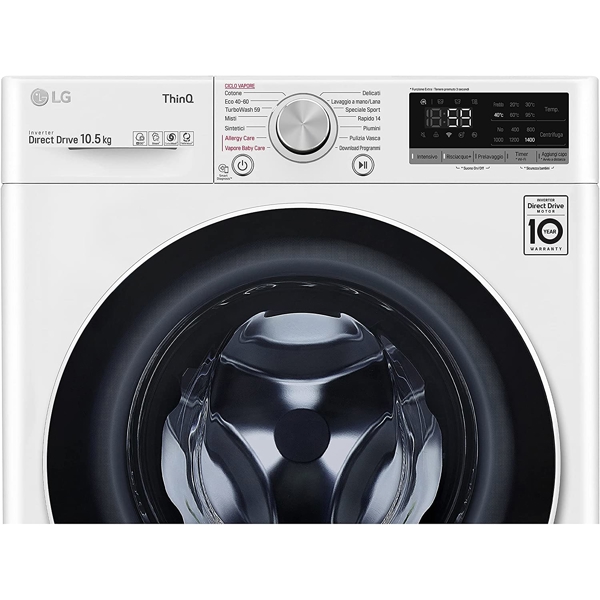 სარეცხი მანქანა LG F4WV510S0E, 10.5Kg, B, 1360Rpm, 53Db, Washing Machine, White