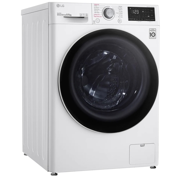 სარეცხი მანქანა LG F4DV328S0U, 8Kg, B, 1400Rpm, 54Db, Washing Machine + Drying, White