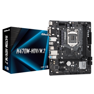 დედა დაფა ASRock H470M-HDV/M.2, LGA1200, DDR4, DIMM, 64GB