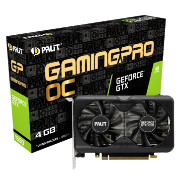 ვიდეო დაფა Palit NE61650S1BG1-1175A, GTX1650 GP OC, 4GB, 128bit, HDMI, DP, Black