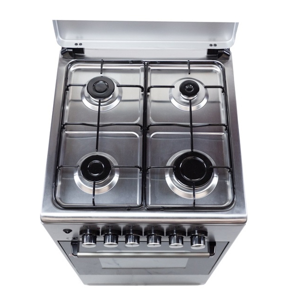 გაზქურა Oz OE 5040 IX, 4 Gas, Oven, Silver