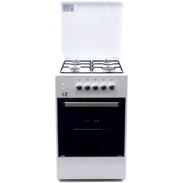 გაზქურა OZ OE 5040 W, 4 Gas, Oven, White