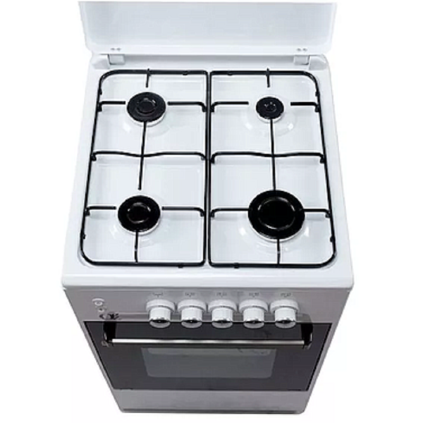 გაზქურა OZ OE 5040 W, 4 Gas, Oven, White