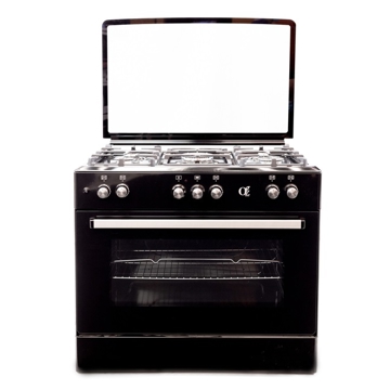 გაზქურა Oz OE 9050 BL 5 Gas, Oven Electric, Black