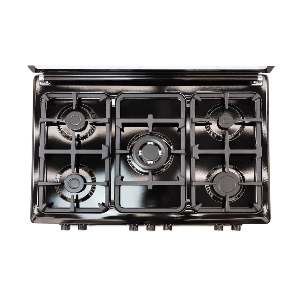 გაზქურა Oz OE 9050 BL, 5 Gas, Gas Cooker, Black
