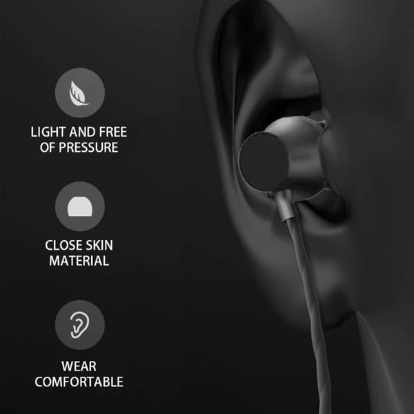 ყურსასმენი Lenovo QF320 Earphones, Wired, 3.5mm, Black