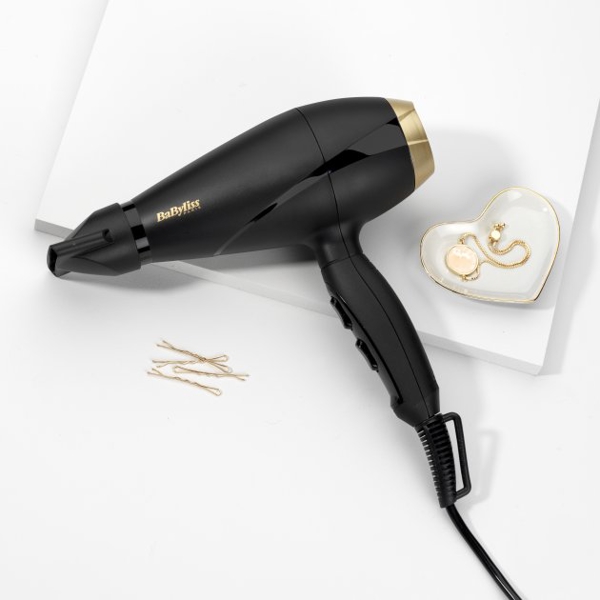 თმის საშრობი Babyliss 6704E, 2000W, Hair Dryer, Black/Gold