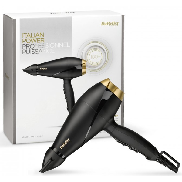 თმის საშრობი Babyliss 6704E, 2000W, Hair Dryer, Black/Gold