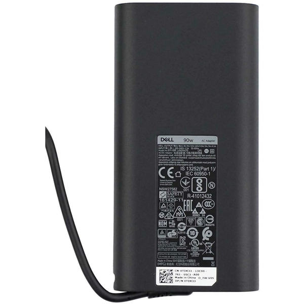 ნოუთბუქის დამტენი Dell 450-AGOQ E5 90W Type-C AC Adapter, Black