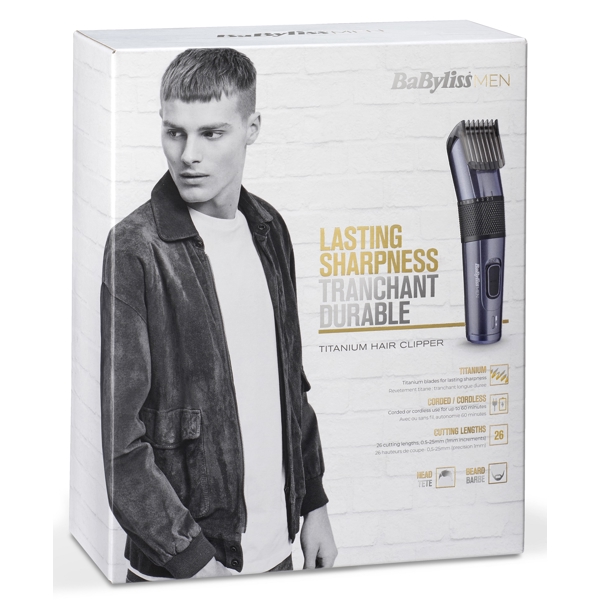 თმის საკრეჭი Babyliss E976E Hair Trimmer Black/Grey