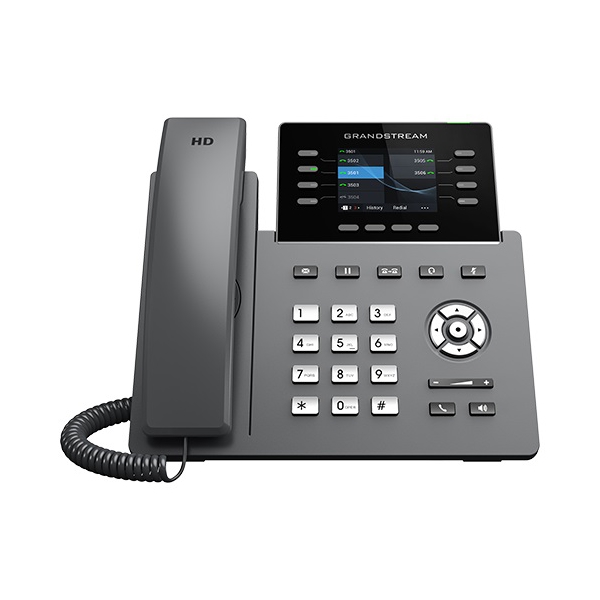 IP ტელეფონი Grandstream GRP2624 IP Phone PoE 4 SIP, 8 line keys, WiFi, Grey