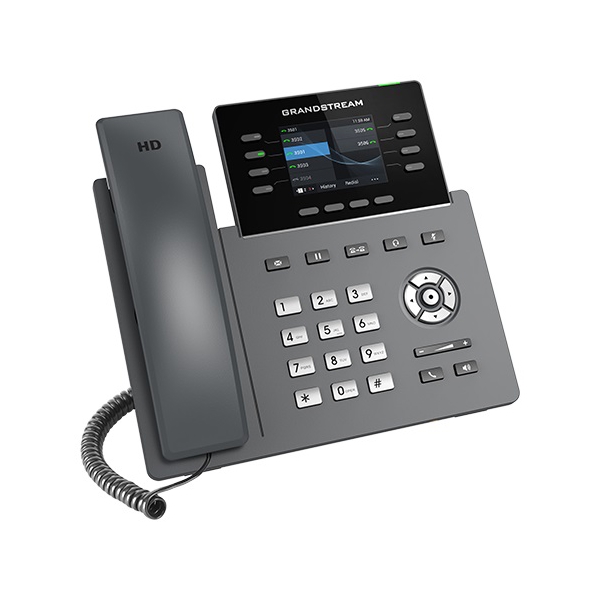 IP ტელეფონი Grandstream GRP2624 IP Phone PoE 4 SIP, 8 line keys, WiFi, Grey