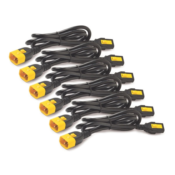 დენის კაბელის ნაკრები APC AP8706S-WW Power Cord Kit 6ea, Locking, C13 to C14, 1.8m, Black