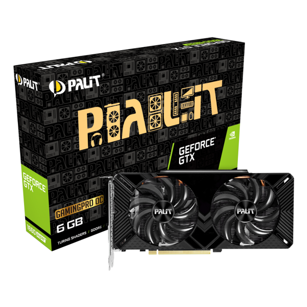 ვიდეო დაფა Palit NE6166SS18J9-1160A-1, GTX1660SUPER GP OC, 6GB, 192bit, HDMI, DP, DVI, Black