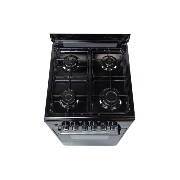 Oz OSE50X50B4 4 Gas, Oven, Black