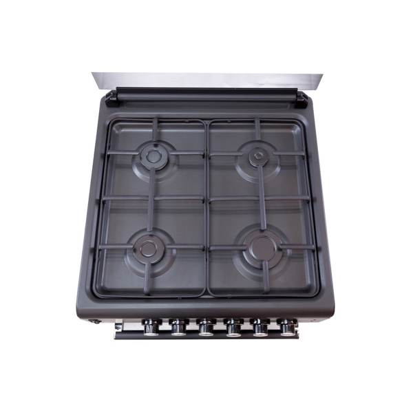 გაზქურა Oz OQ60X60B4E 4 Gas, Oven Electric, Black/Grey