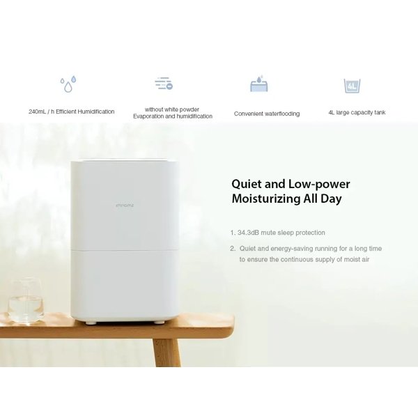 ჰაერის დამატენიანებელი Xiaomi SmartMi CJXJSQ02ZM, 20m², Air Humidifier, White