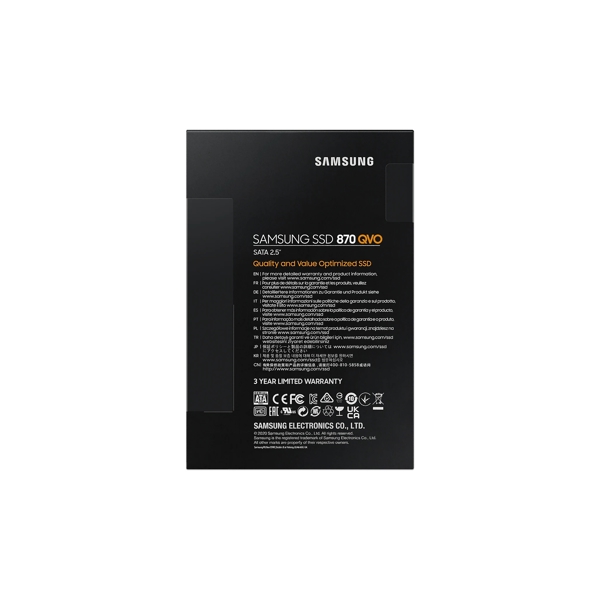 მყარი დისკი Samsung MZ-77Q2T0BW 870 QVO, 2TB SSD, 2.5", Internal Hard Drive