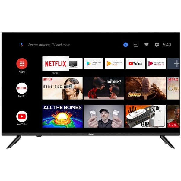 ტელევიზორი Haier LE50K6600UG 50", 4K UHD, Smart TV, Android TV, 4xHDMI, 2xUSB, Black