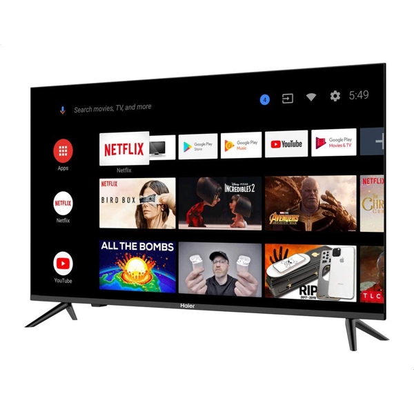 ტელევიზორი Haier LE50K6600UG 50", 4K UHD, Smart TV, Android TV, 4xHDMI, 2xUSB, Black