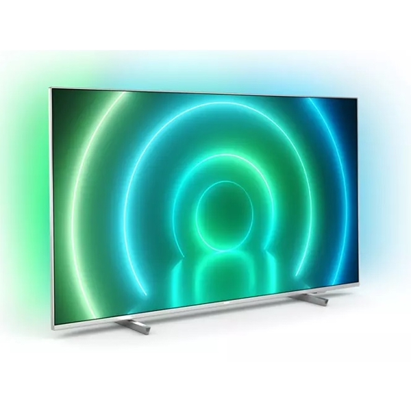 ტელევიზორი Philips 43PUS7956/12, 43", 4K UHD, Smart TV, Android TV, HDMI, USB, RJ-45, CI, BT, WIFI, Light Silver 