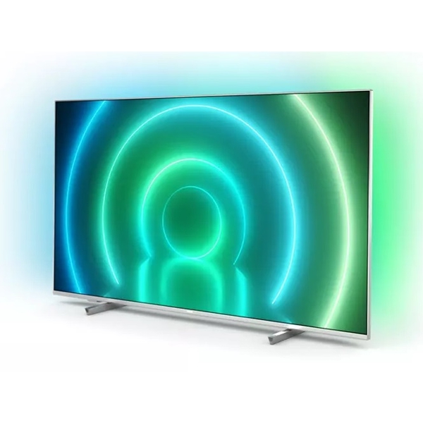 ტელევიზორი Philips 43PUS7956/12, 43", 4K UHD, Smart TV, Android TV, HDMI, USB, RJ-45, CI, BT, WIFI, Light Silver 