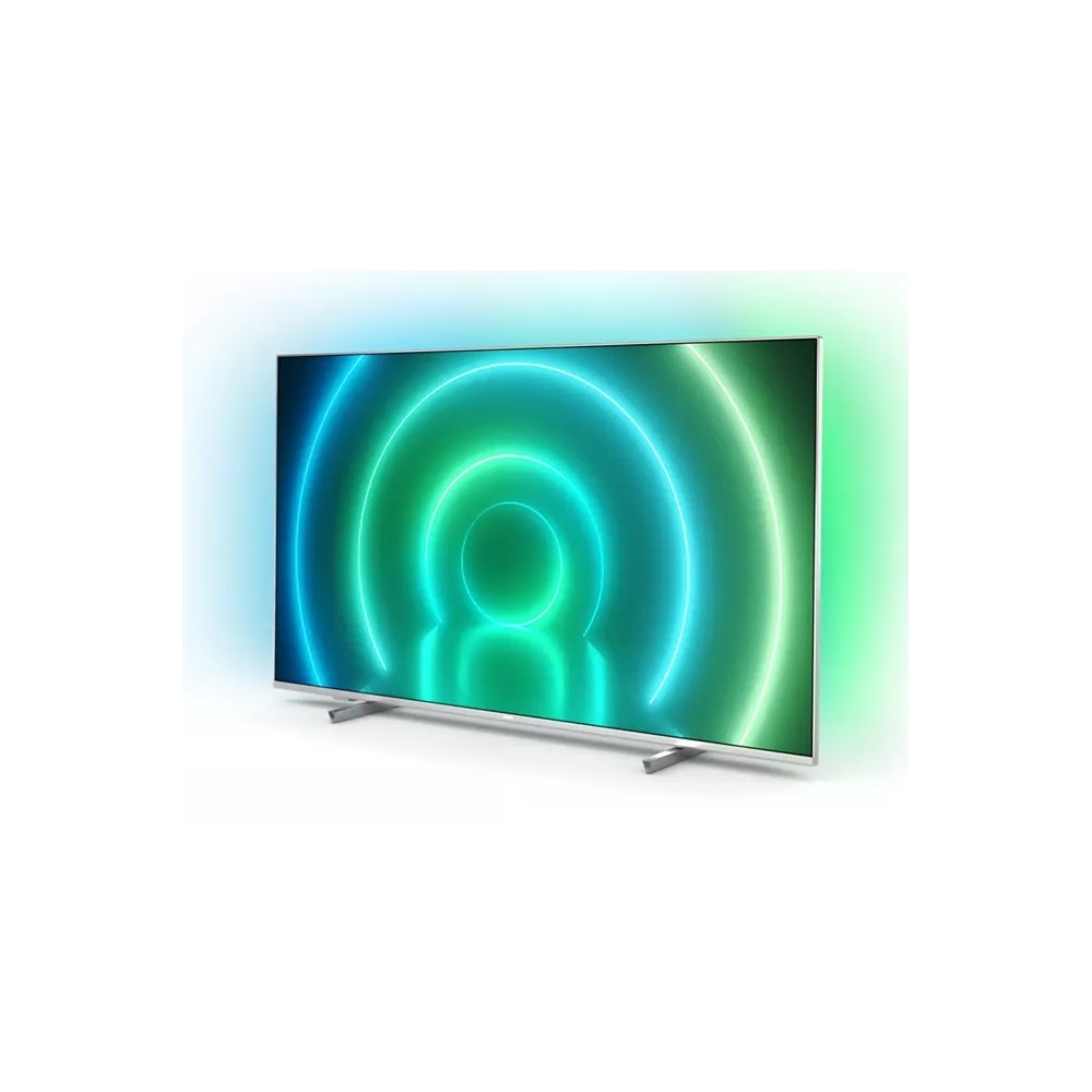 ტელევიზორი Philips 70PUS7956/60, 70", 4K UHD, Smart TV, Android TV, HDMI, USB, RJ-45, BT, WIFI, Light Silver