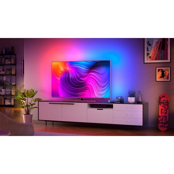 ტელევიზორი Philips 70PUS8506/60, 70", 4K UHD, Smart TV, Android TV, HDMI, USB, RJ-45, BT, WIFI, Light Silver