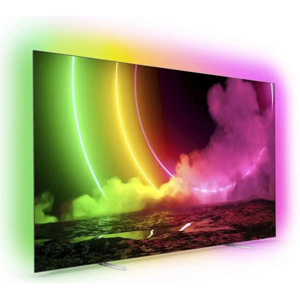 ტელევიზორი Philips 55OLED806/12, 55", 4K UHD, Smart TV, Android TV, HDMI, USB, RJ-45, BT, WIFI, Metal Grey