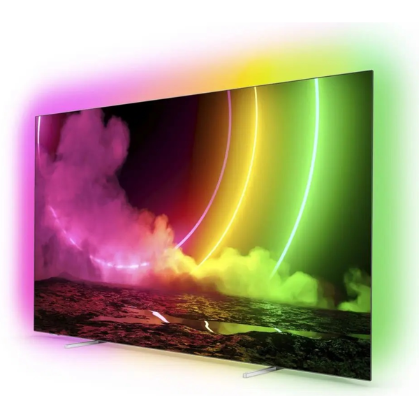 ტელევიზორი Philips 55OLED806/12, 55", 4K UHD, Smart TV, Android TV, HDMI, USB, RJ-45, BT, WIFI, Metal Grey