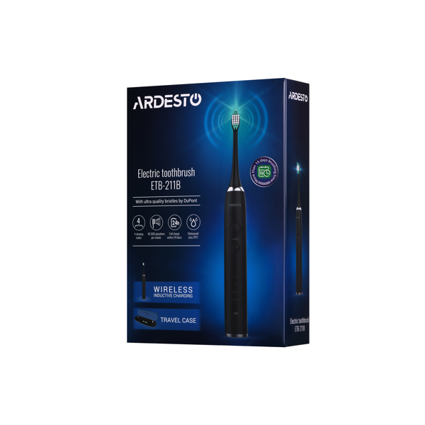 Ardesto ETB-211B, Electric Tooth Brush, Black