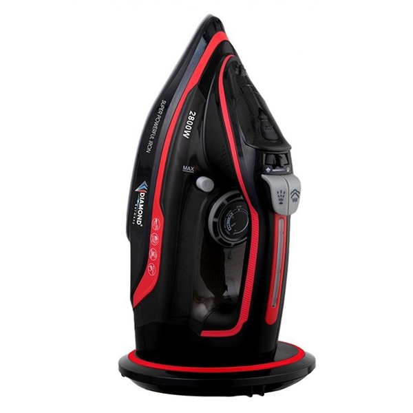 ორთქლის უთო Diamond DM-5088, 2800W, 300ML, Steam Iron, Black/Red