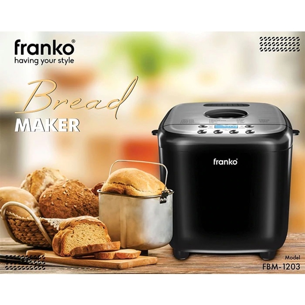 პურის საცხობი Franko FBM-1203, 600W, Bread Maker, Black