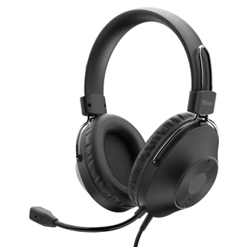 ყურსასმენი Trust HS-250 Headset, Wired, USB, Black