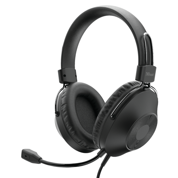 ყურსასმენი Trust HS-250 Headset, Wired, USB, Black