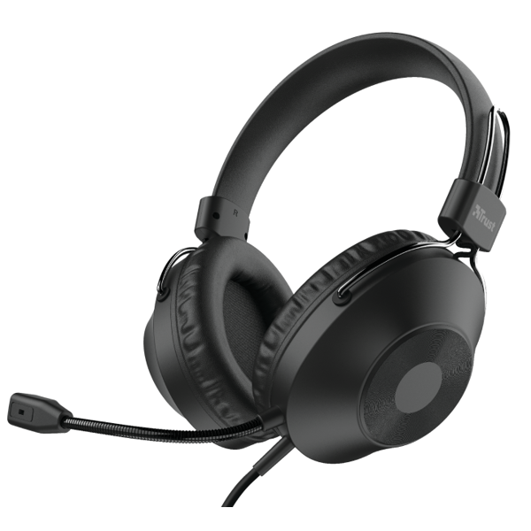 ყურსასმენი Trust HS-250 Headset, Wired, USB, Black