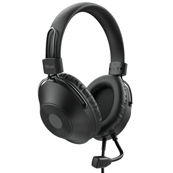 ყურსასმენი Trust HS-250 Headset, Wired, USB, Black