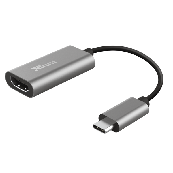 USB ადაპტერი Trust Dalyx, USB-C to HDMI, Adapter, Gray