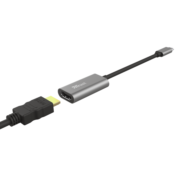 USB ადაპტერი Trust Dalyx, USB-C to HDMI, Adapter, Gray