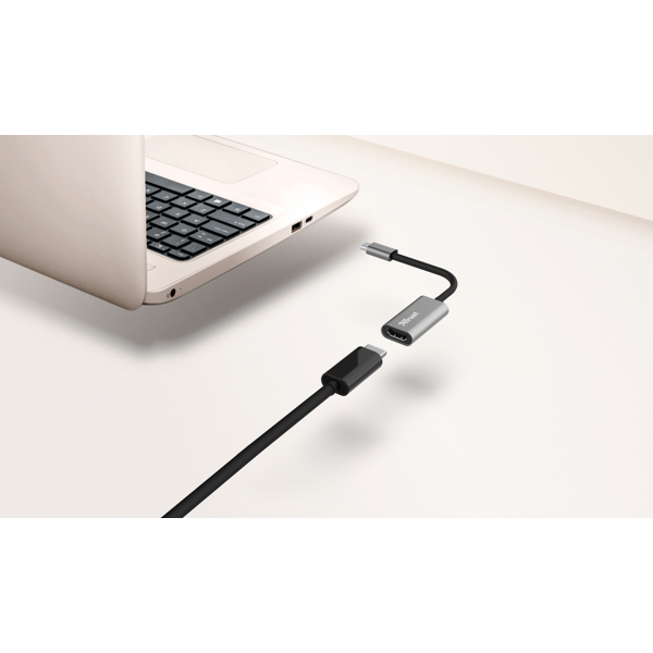 USB ადაპტერი Trust Dalyx, USB-C to HDMI, Adapter, Gray