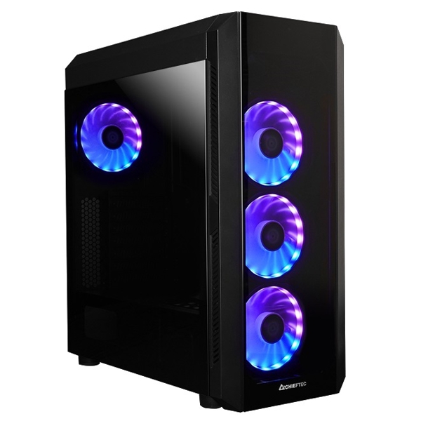 ქეისი Chieftec GL-03B-OP Gaming Case Mini ITX, mATX, ATX, 2 x USB3.1, 1x USB2.0, Black